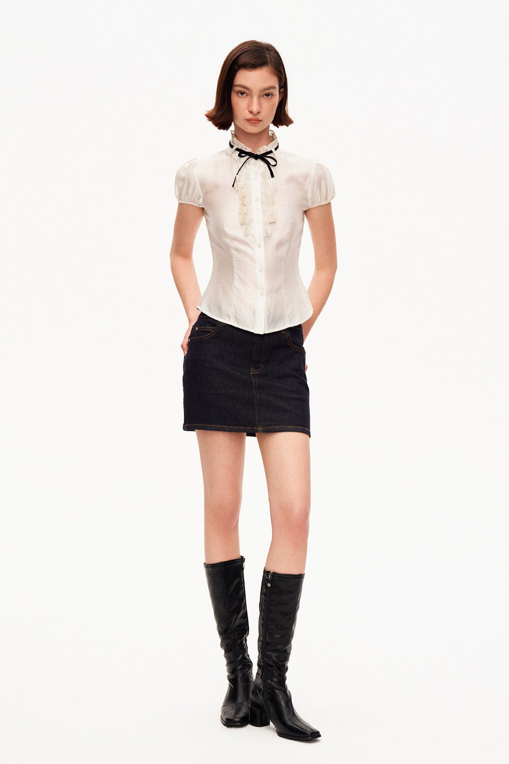 Vivienne Ivory Puff Blouse