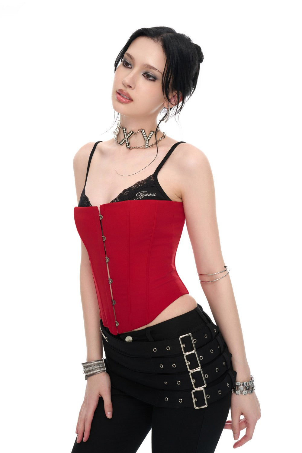 Scarlet Lace Hooked Corset