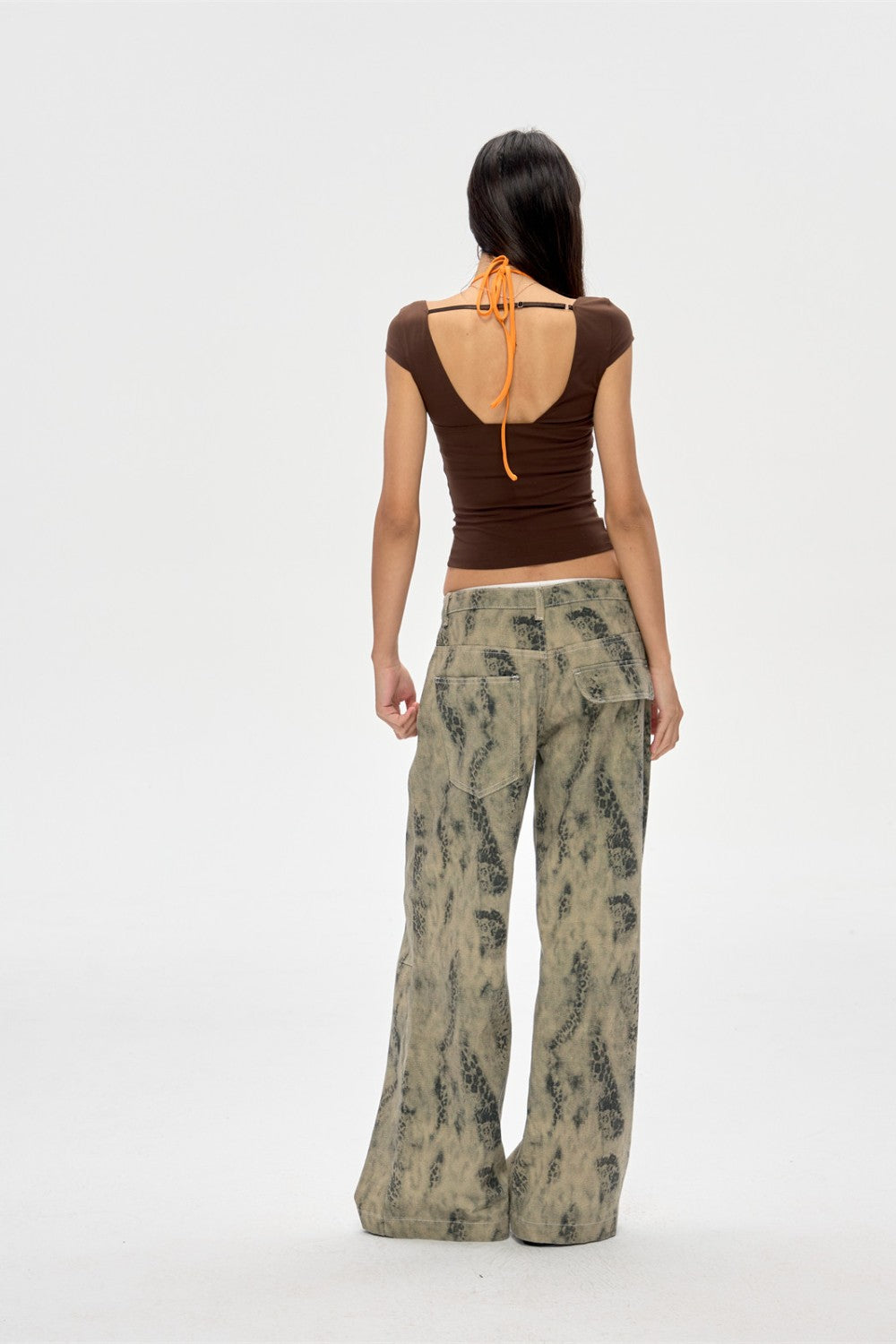 Contrast Trim V-Neck Top