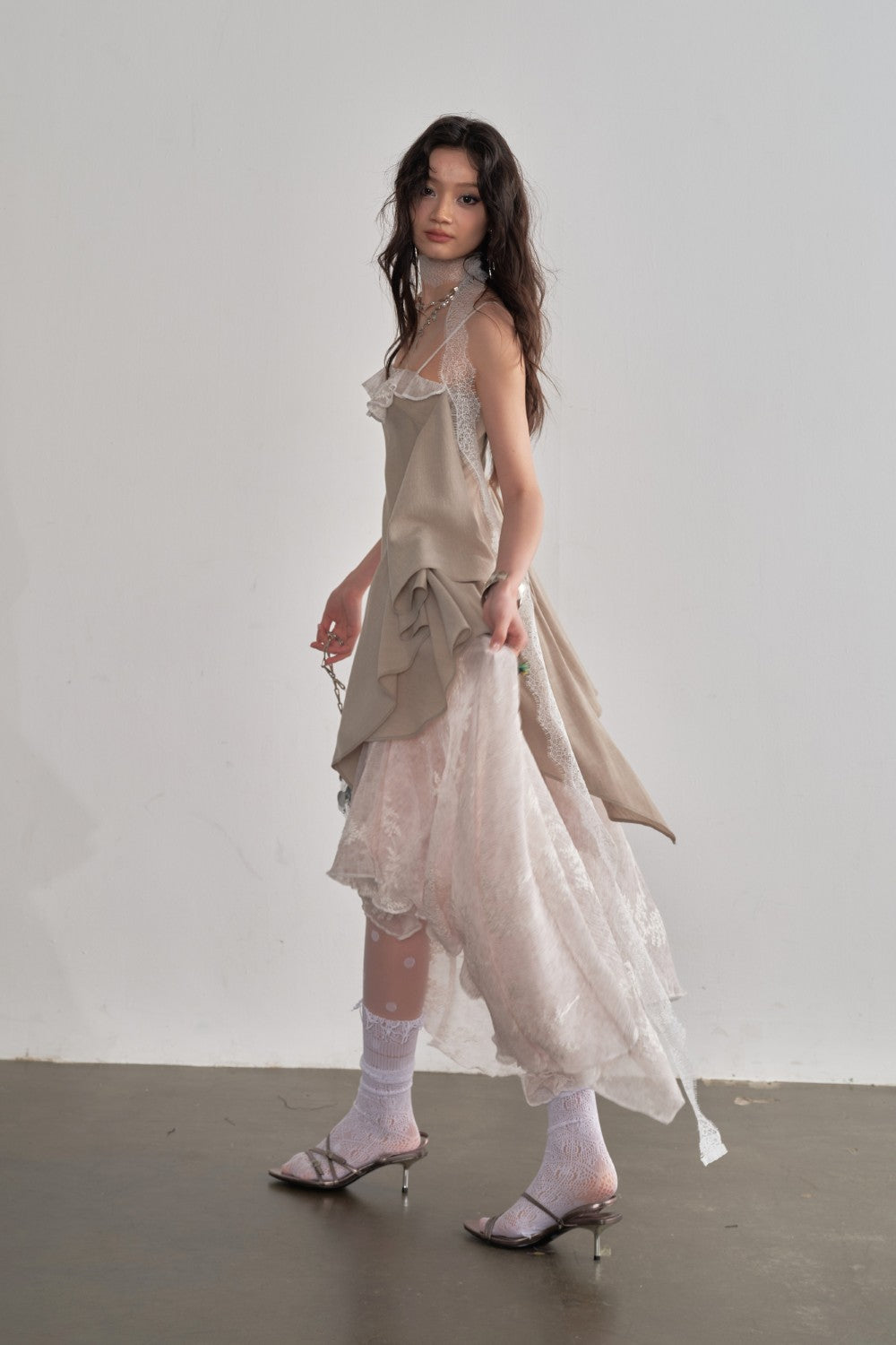 Ivory Embroidered Mermaid Dress