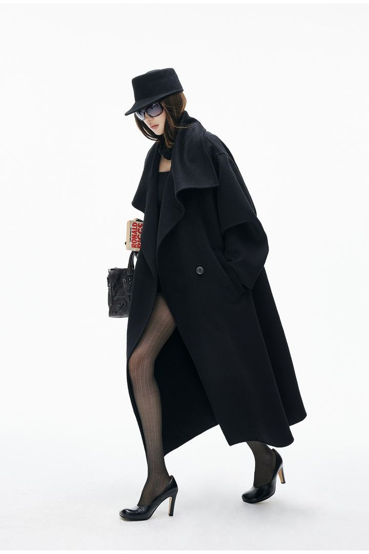 Oversized Wool Trench Coat