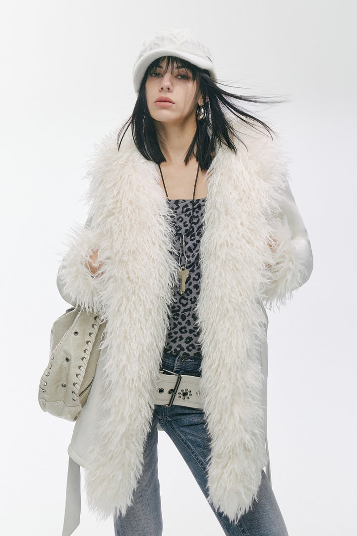Nina Shearling Midline Coat
