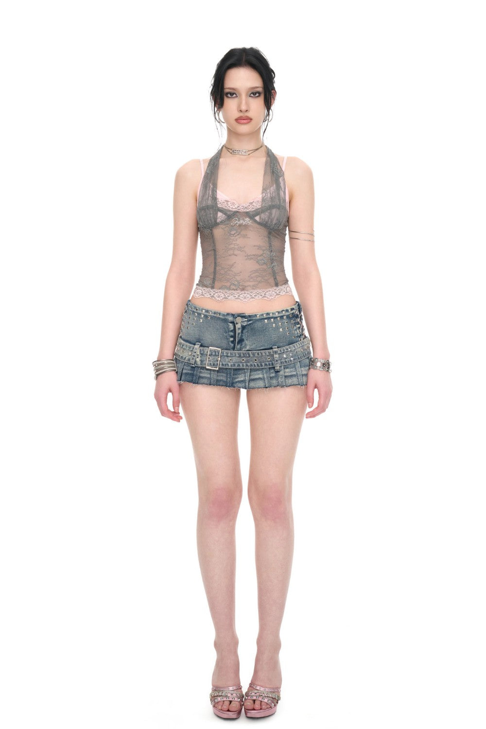 Lace Halter Corset Cami