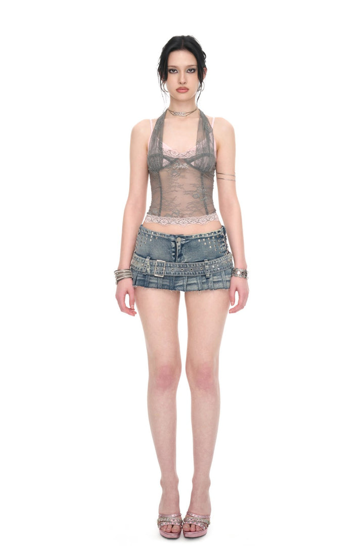 Lace Halter Corset Cami