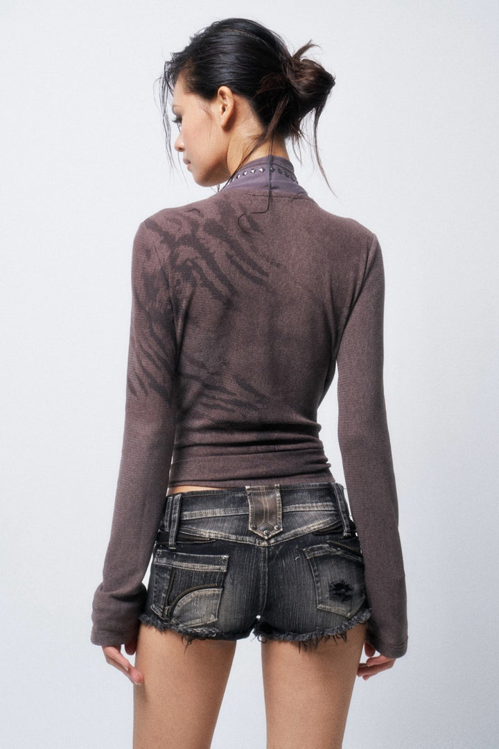 Kaia Distressed Denim Shorts