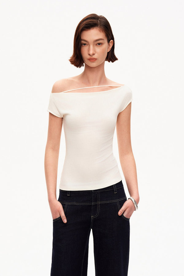 Lena Off-Shoulder Ribbed Top