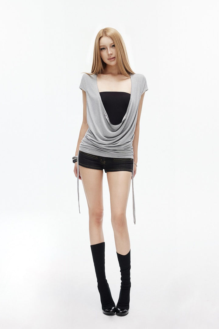Chloe Draped Layered Top