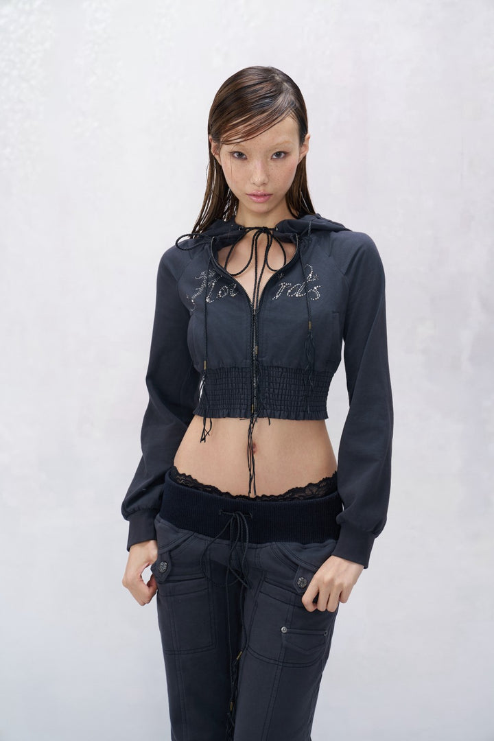 Crystal Fur-Trimmed Jacket