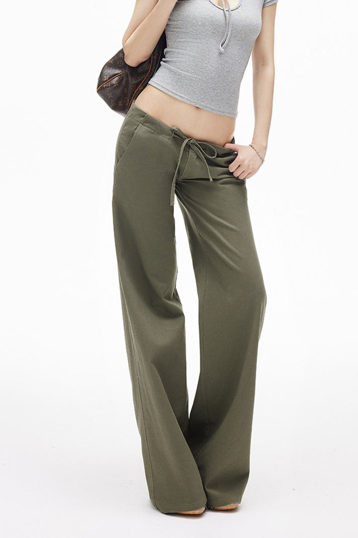 Mila Drawstring Straight Pants