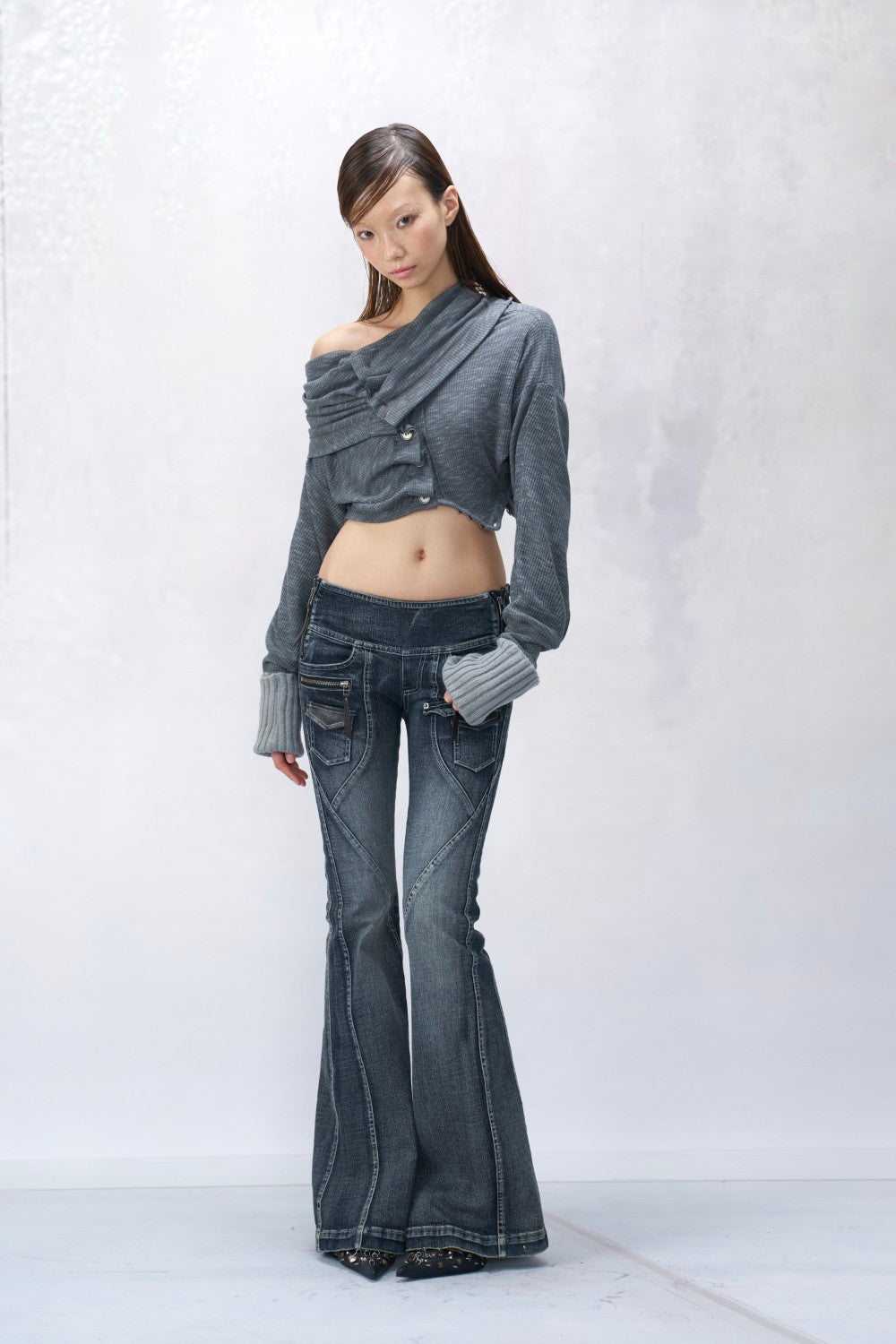 Sera Off-Shoulder Button Top