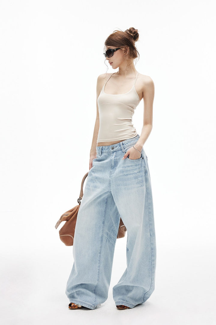 Indie Ice Blue Wide Jeans