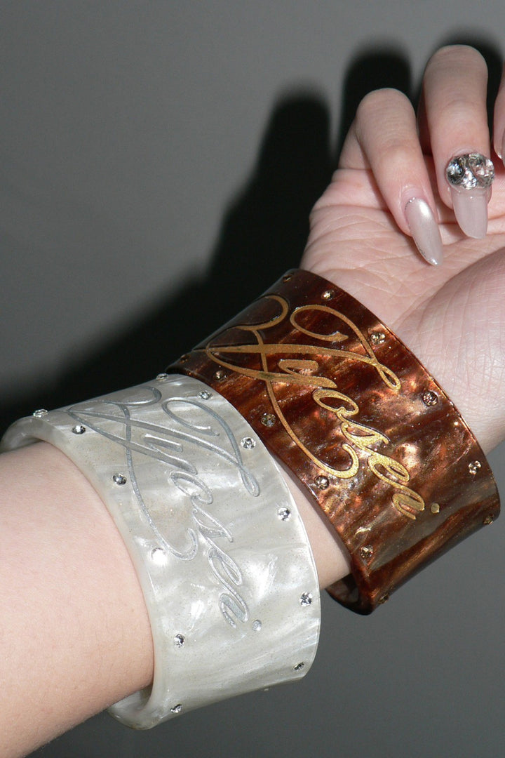 Vintage Crystal Logo Bangle