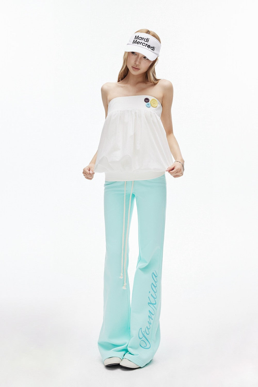 Button Balloon Tube Top