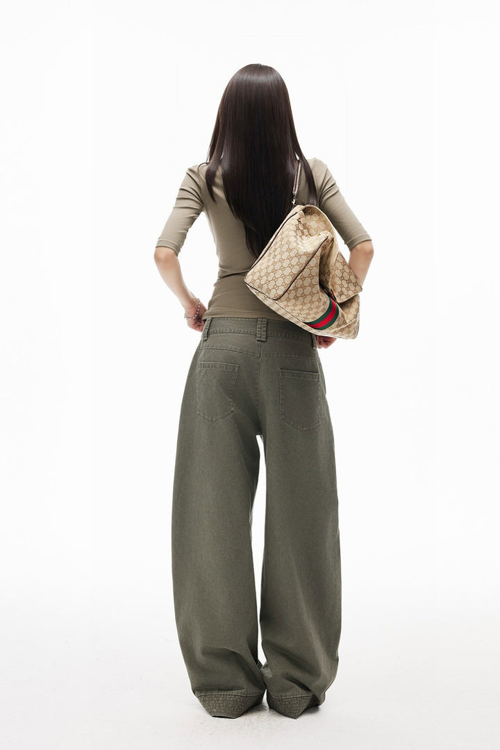 Sage Drift Barrel Jeans