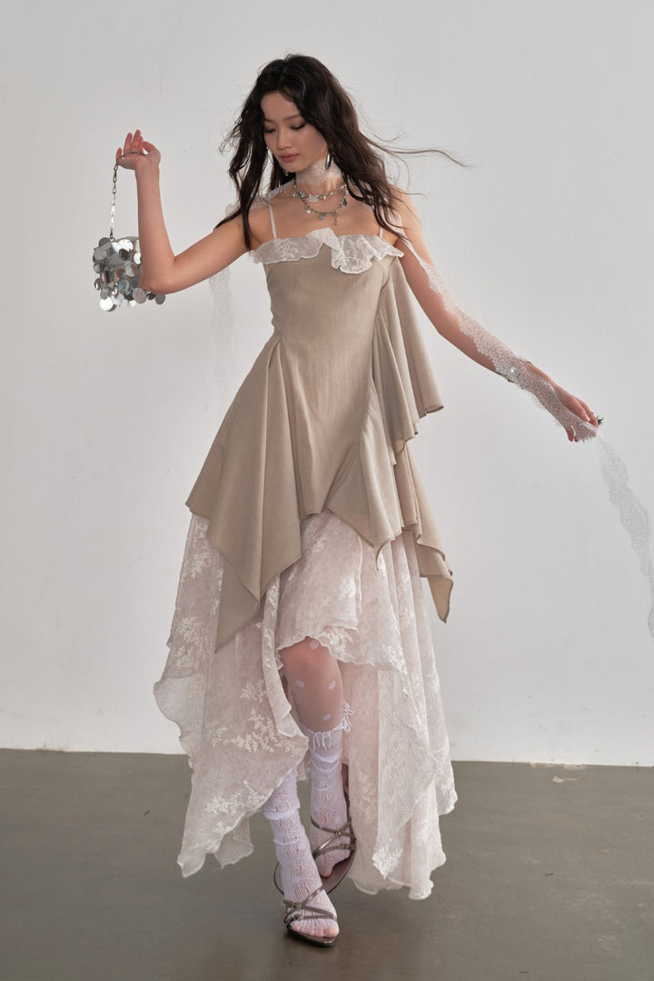 Ivory Embroidered Mermaid Dress