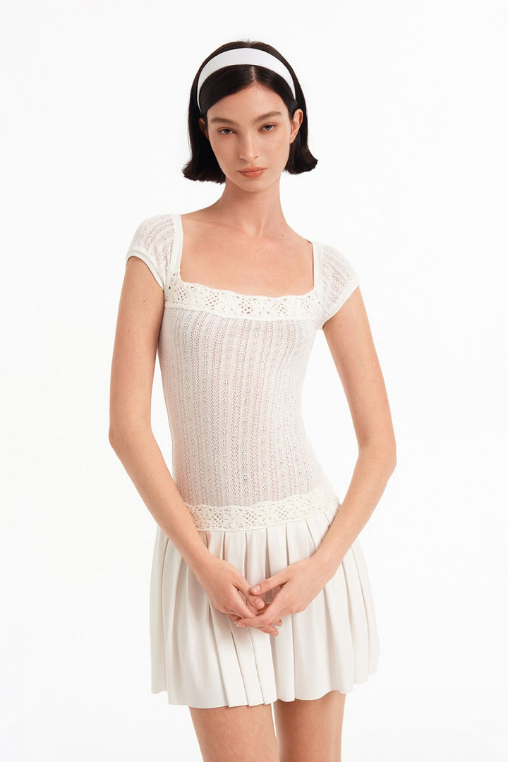 Colette Crochet Trim Dress