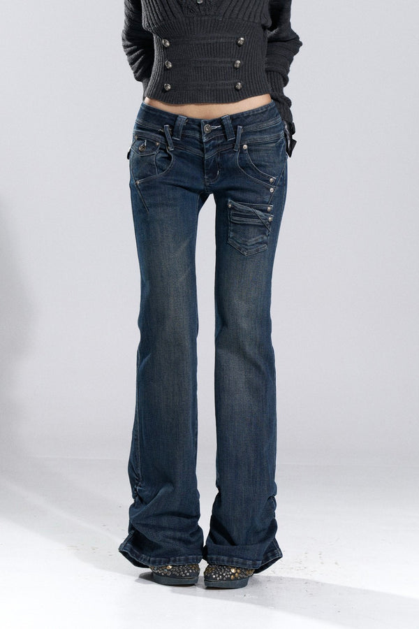 Indigo Hour Low-Rise Jeans