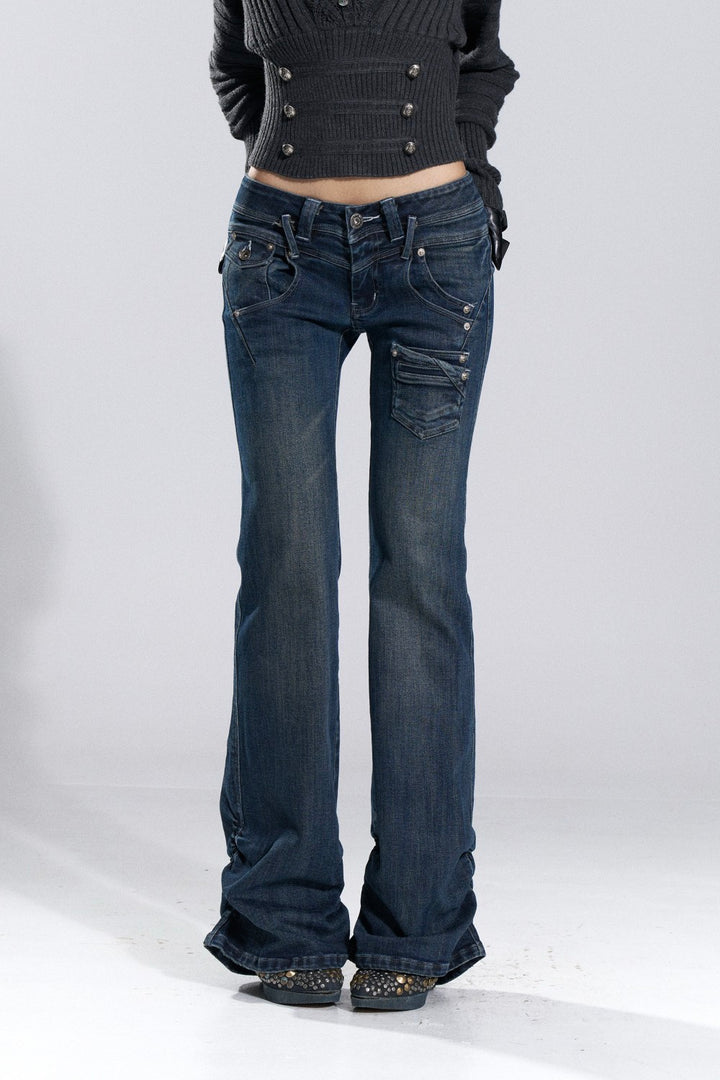 Indigo Hour Low-Rise Jeans