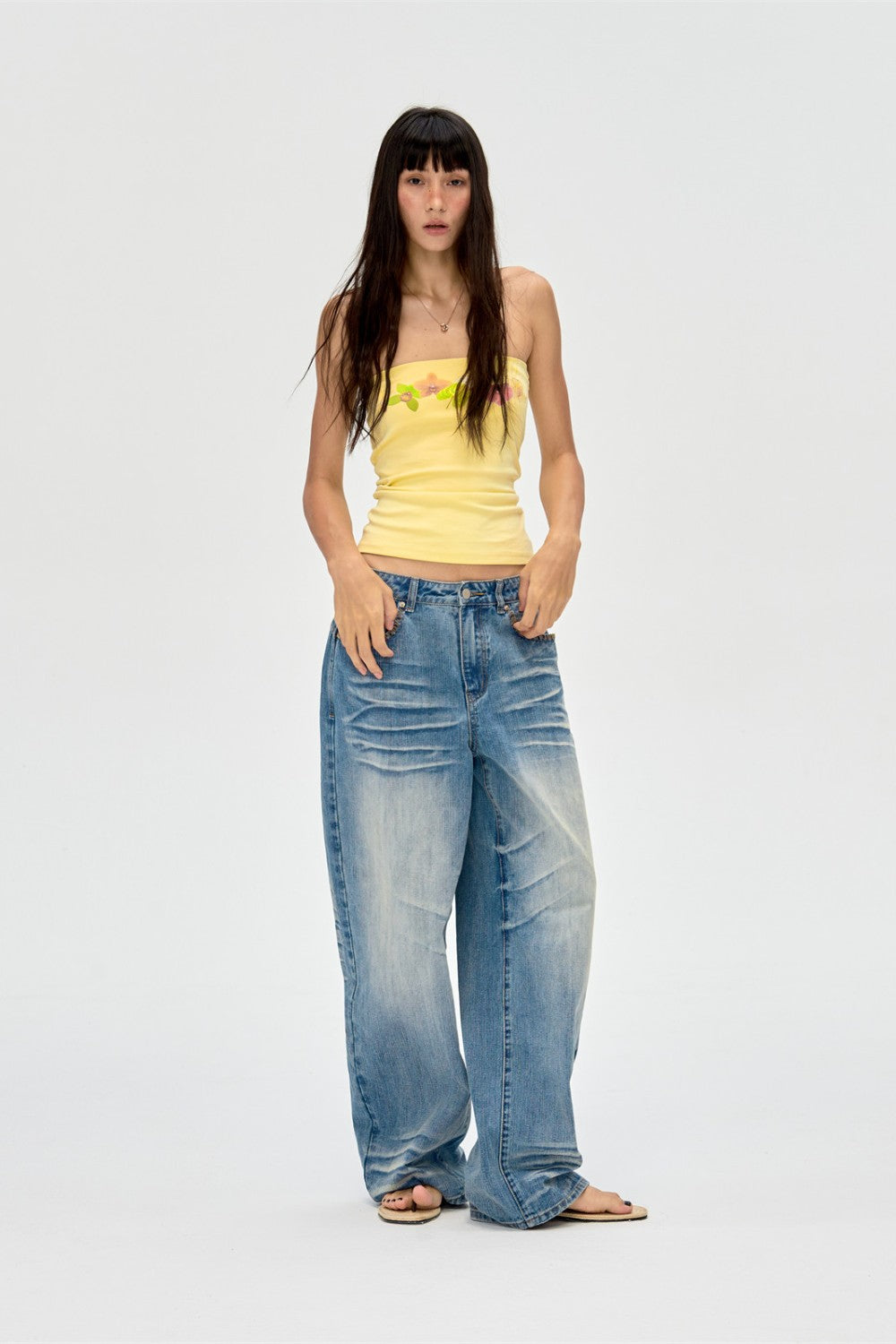 Lemon Bloom Tube Top