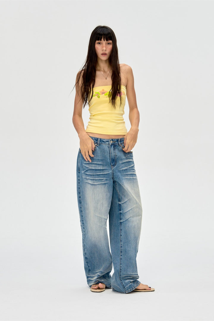 Lemon Bloom Tube Top