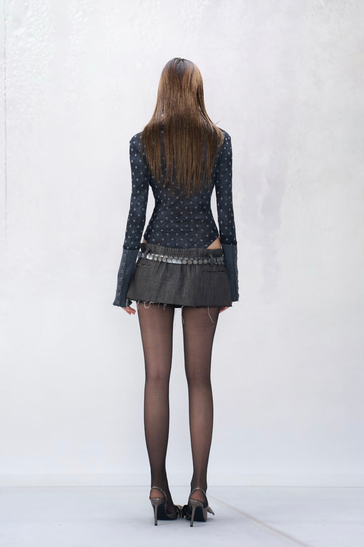 Polka Dot Knit Bodysuit