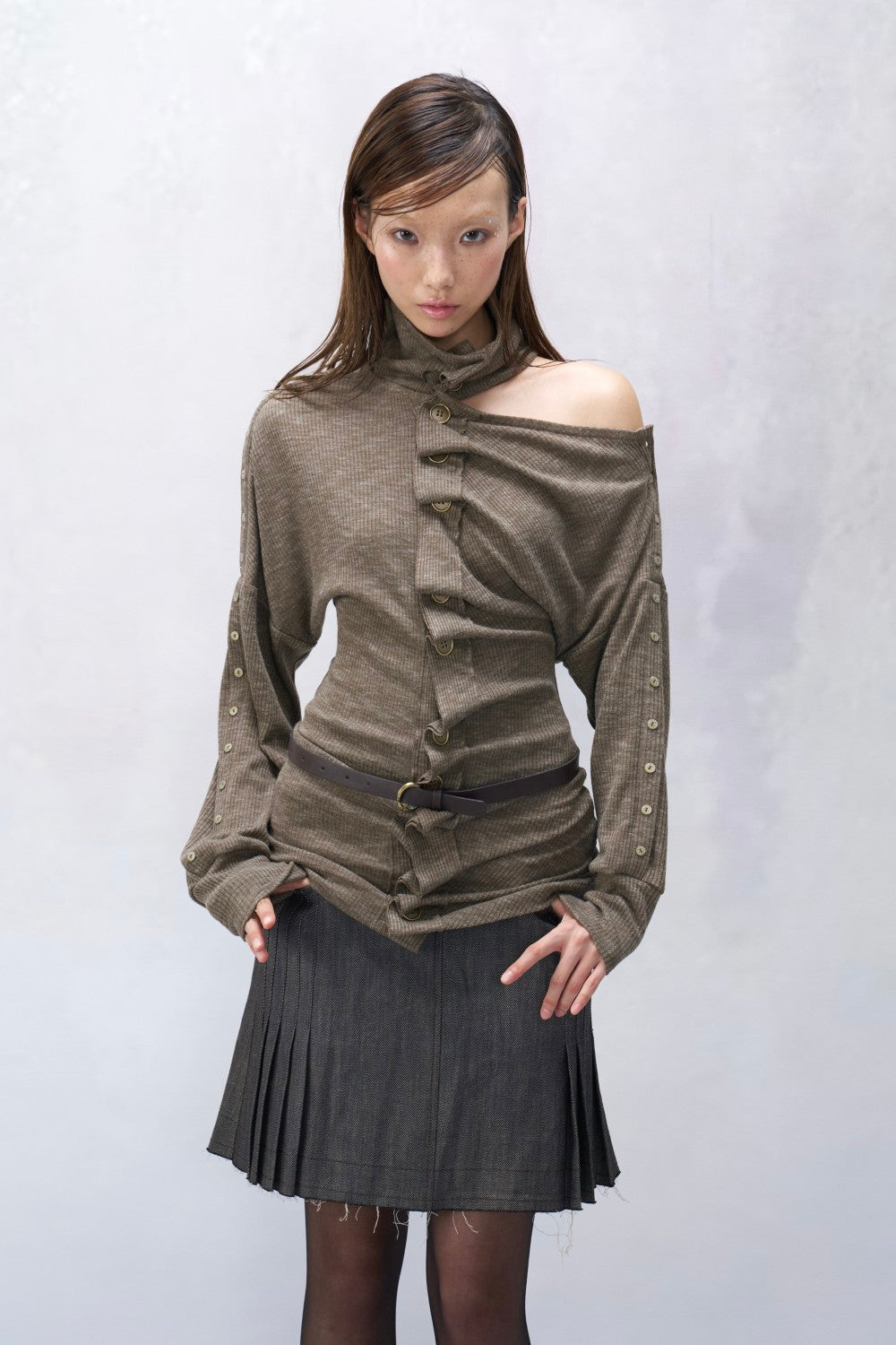 Sera Off-Shoulder Button Top