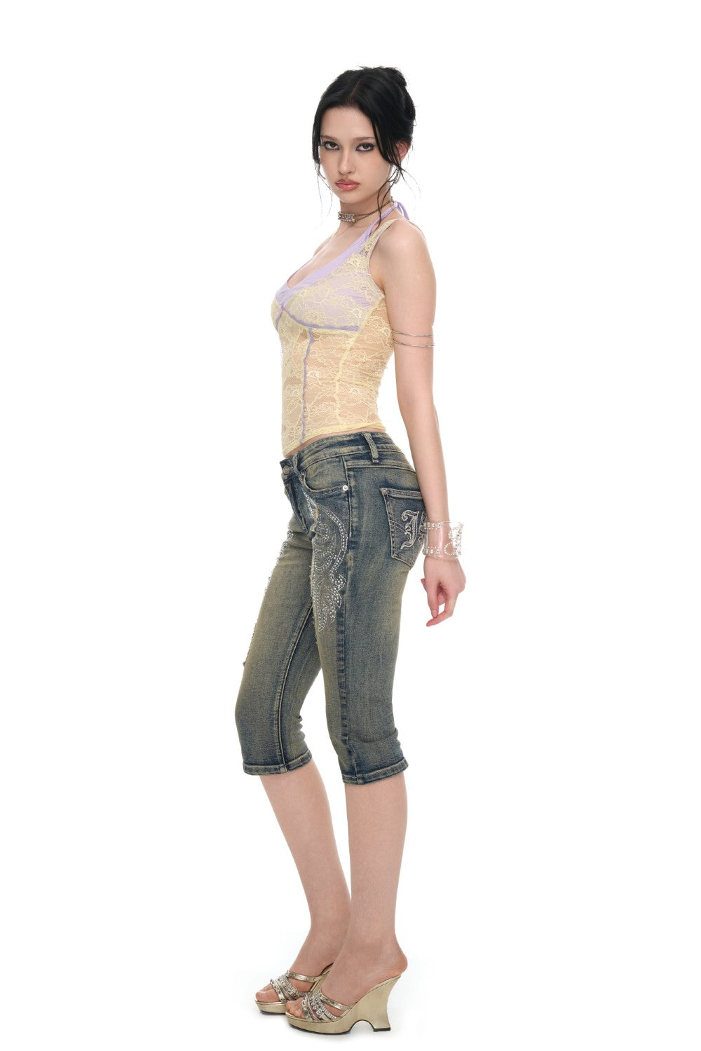 Mila Lemon Lace Top