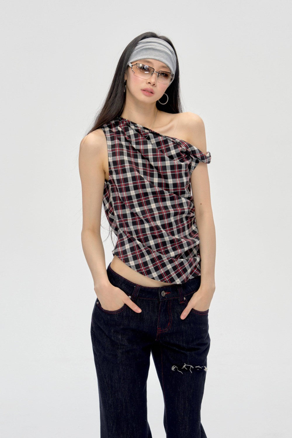 Sabrina Plaid Twist Top