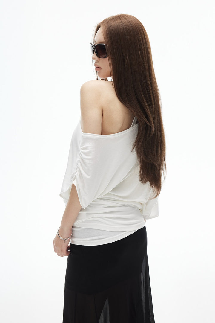Off-Shoulder Sheer Two-Piece Top