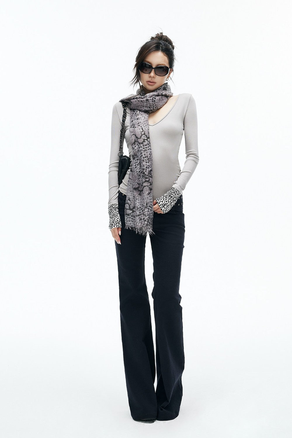 Bella Leopard Cuff Top