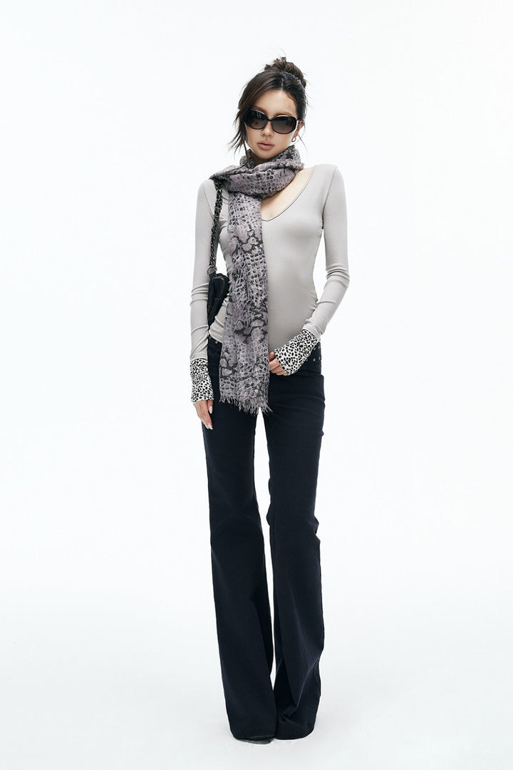 Bella Leopard Cuff Top