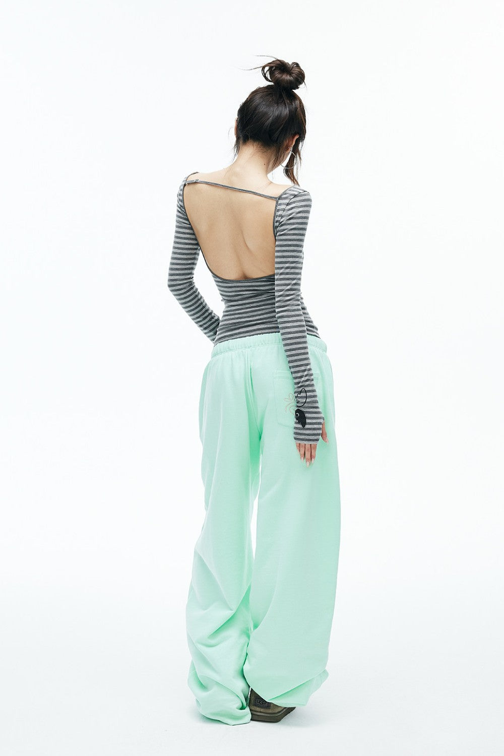 Rue Striped Open-Back Top