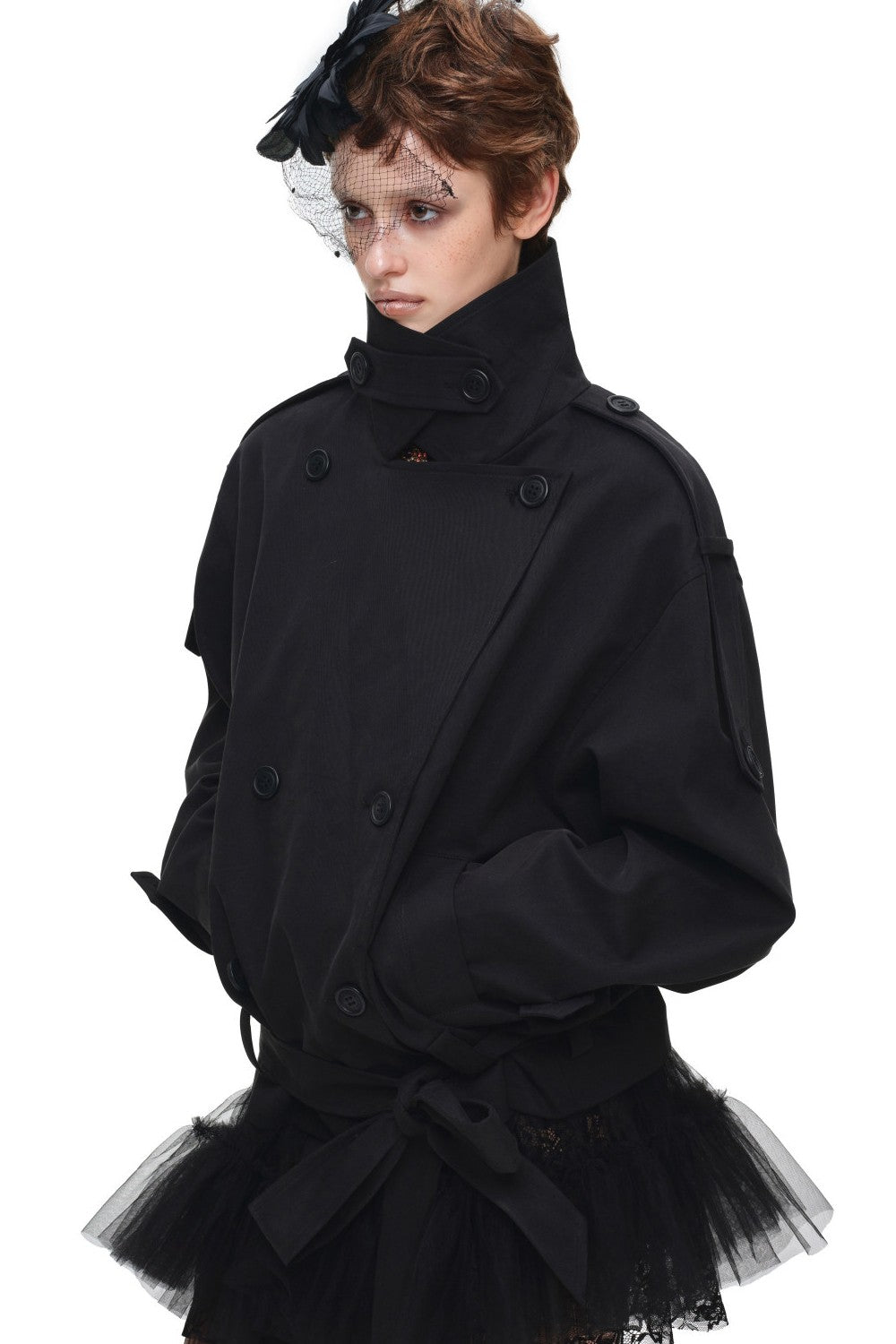 Sculpted Belted Trench Coat
