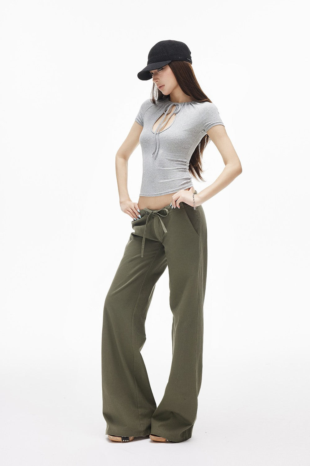 Vanna Tie Keyhole Top