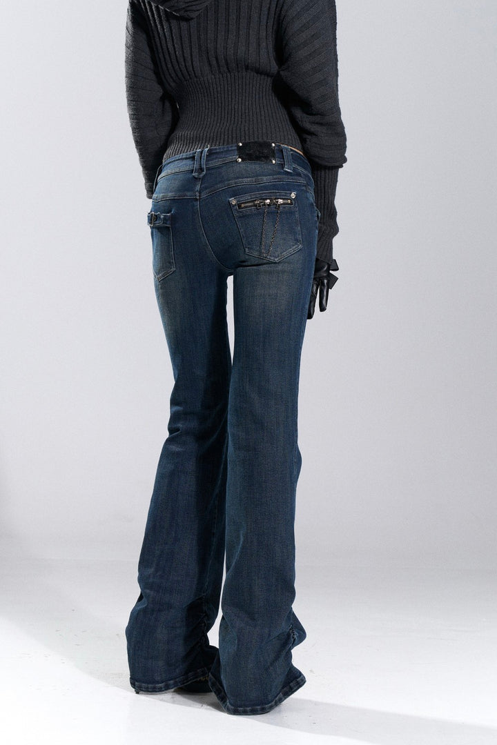 Indigo Hour Low-Rise Jeans