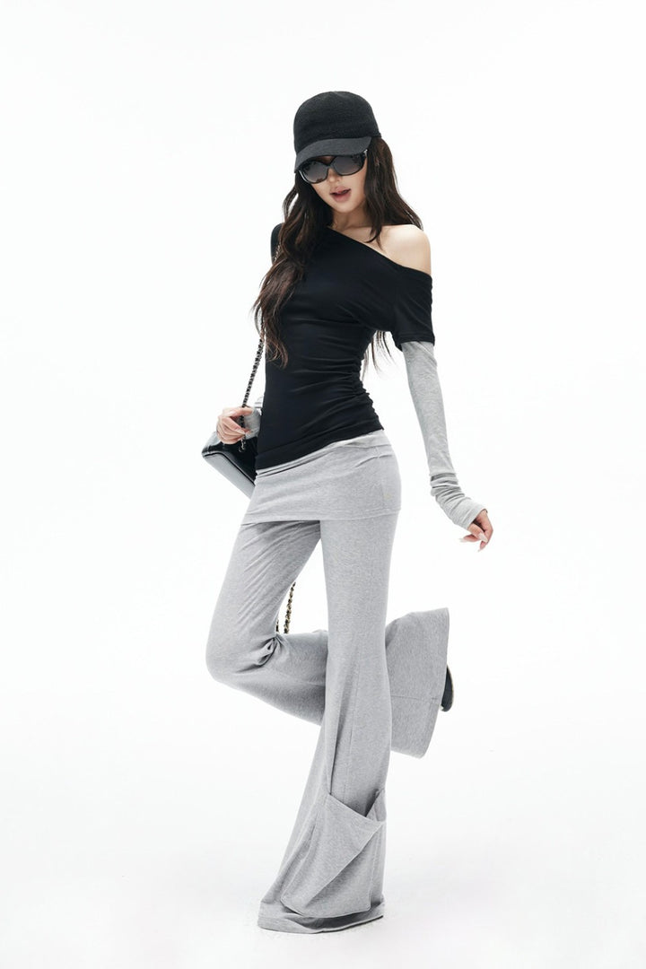 Foldover Flared Duty Leggings