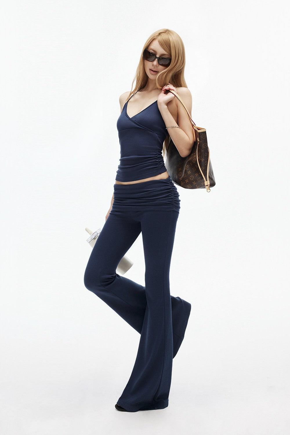 Sadie Blue Flare Leggings