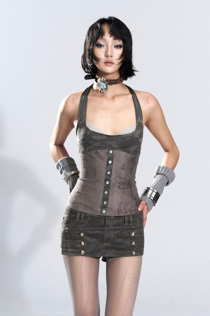 Downtown Camo Micro Skort