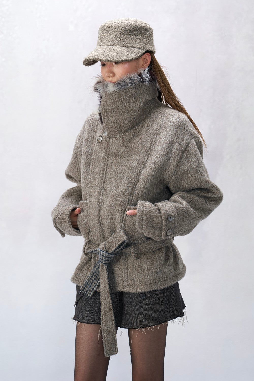 Elle Wool Belted Coat