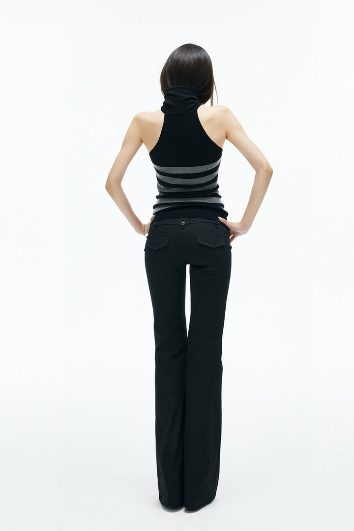Cleo Striped Turtleneck Top