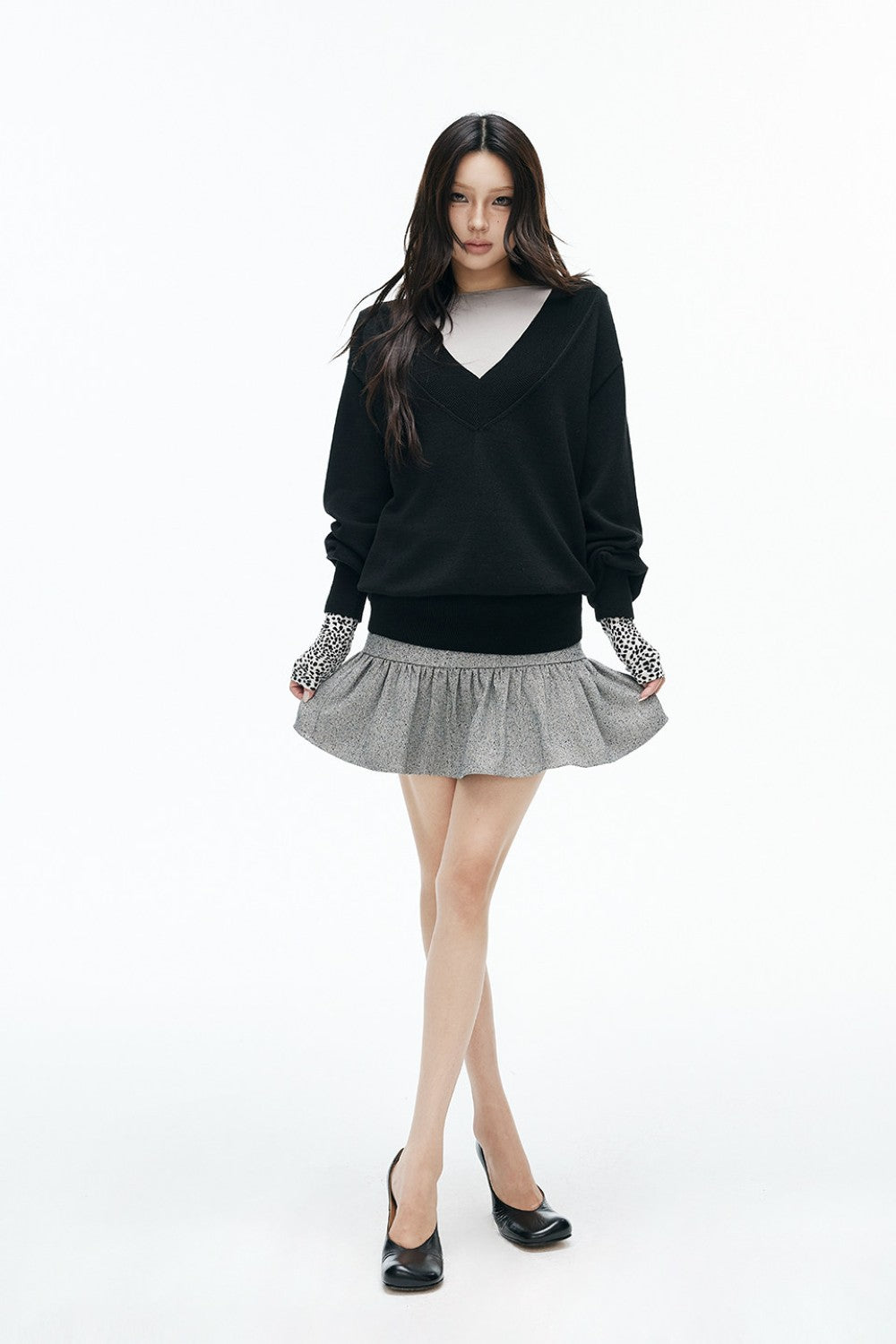 Cleo Ruffle Hem Mini Skirt