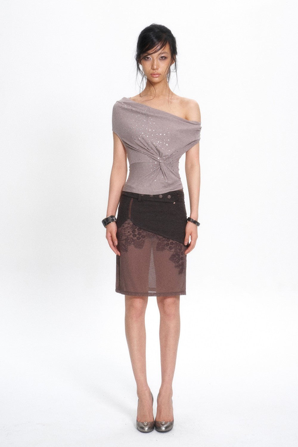Twilight Sheer Overlay Skirt