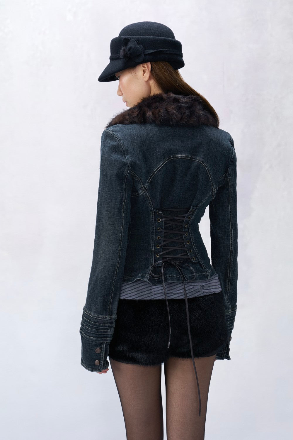 Roux Fur Corset Jacket