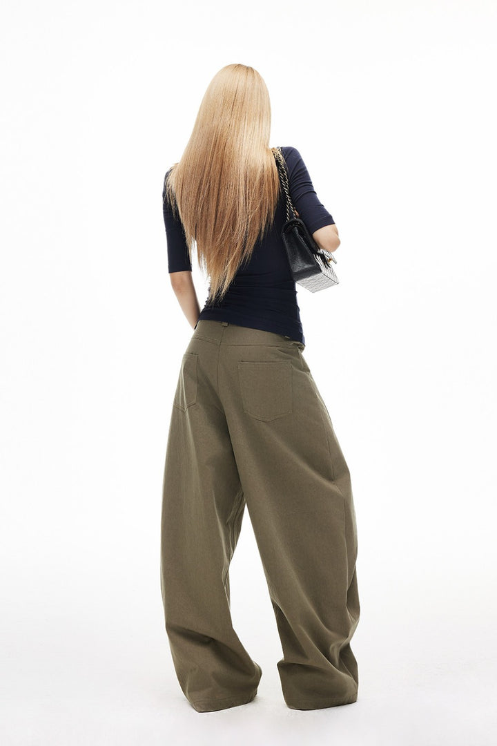 Olive Sculpt Wide Pants