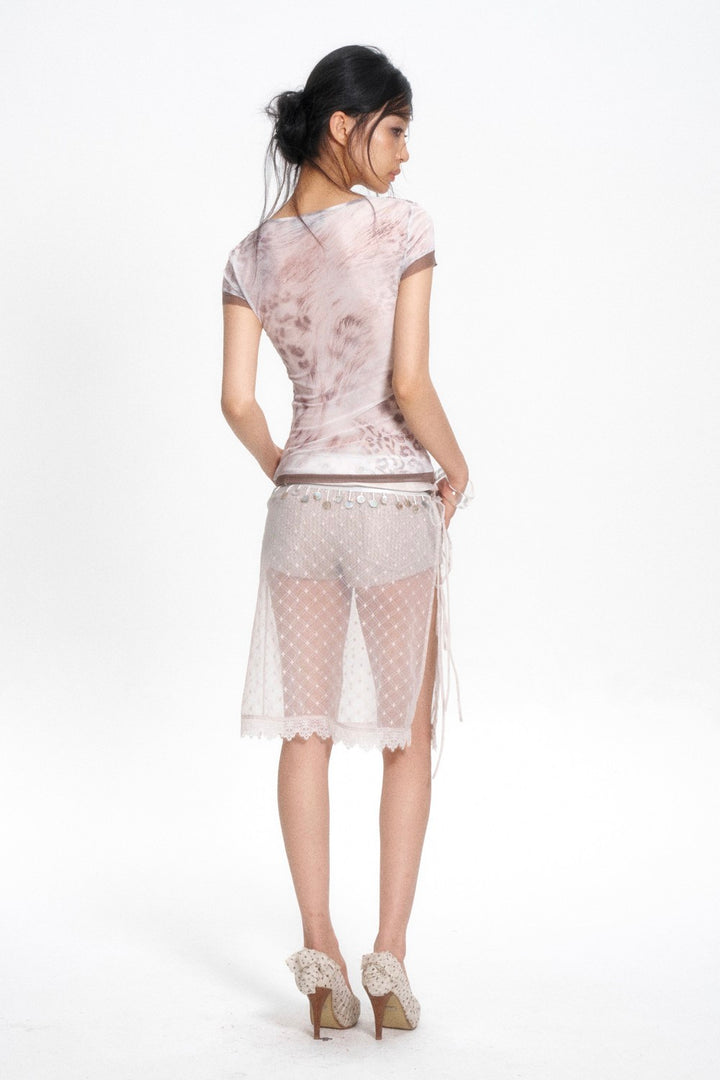 Bianca Charm Mesh Skirt