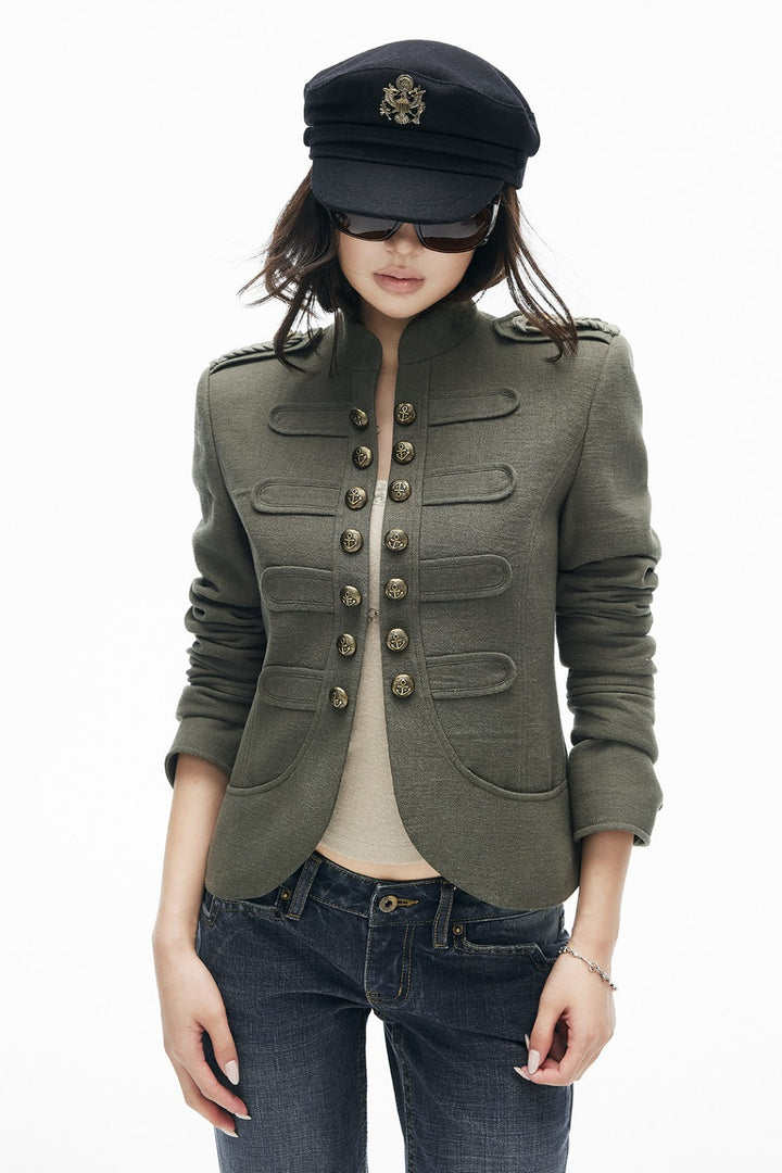 Ada Olive Military Jacket