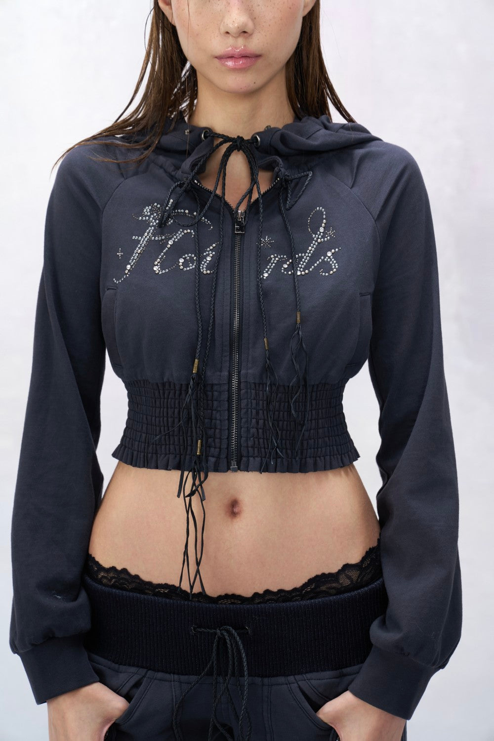 Crystal Fur-Trimmed Jacket