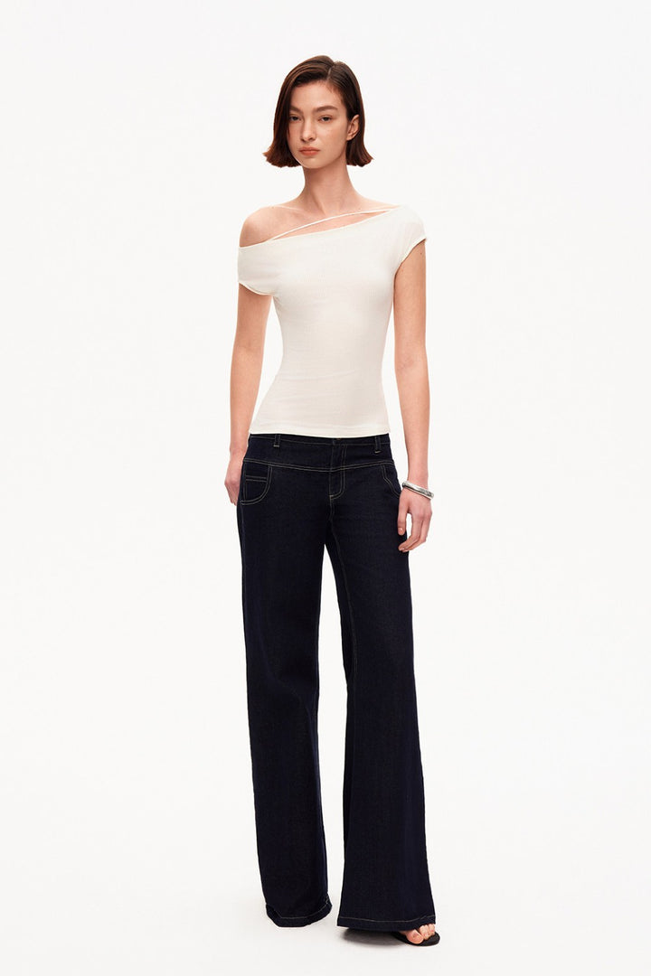 Lena Off-Shoulder Ribbed Top