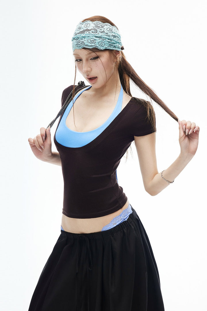 Sky Halter Two-Piece Top
