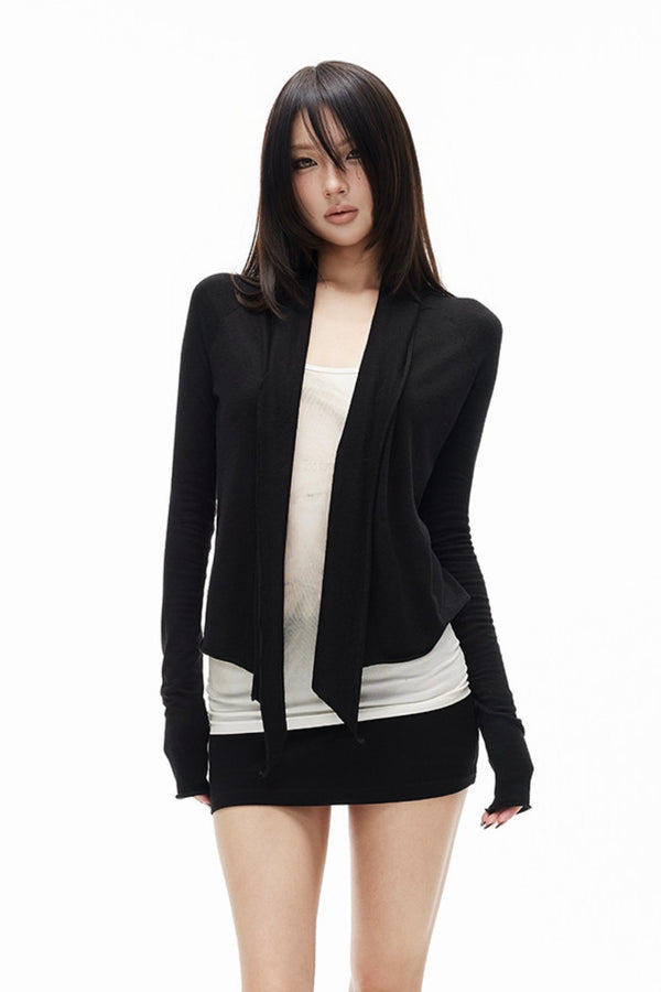 Waterfall Knit Wrap Cardigan